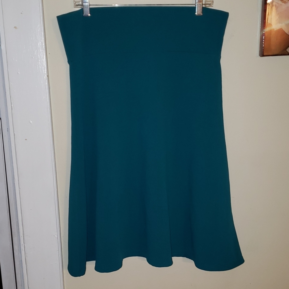 LuLaRoe "Azure" Style Teal Skirt 2XL